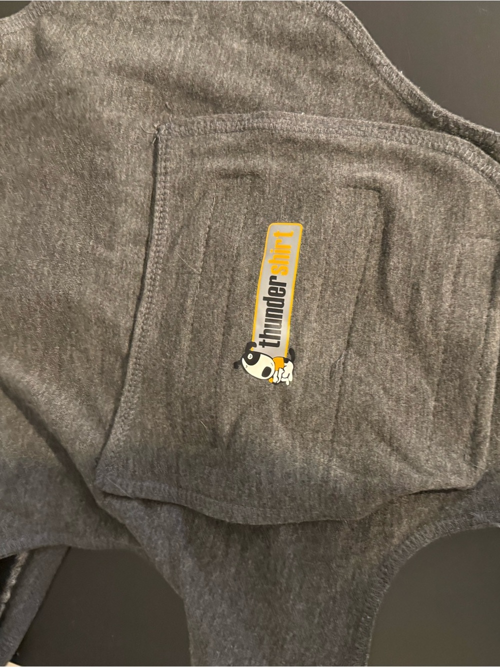 Thundershirt Gray Calming Dog Vest with Yellow Logo Accent